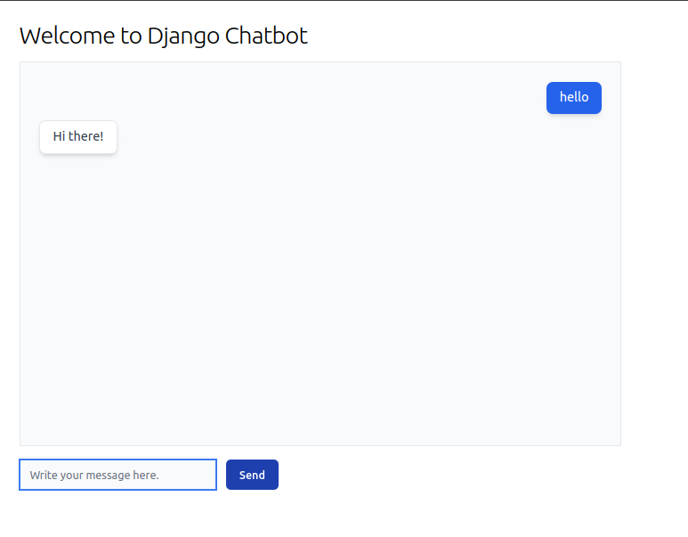 Build a ChatBot Using Python, Django